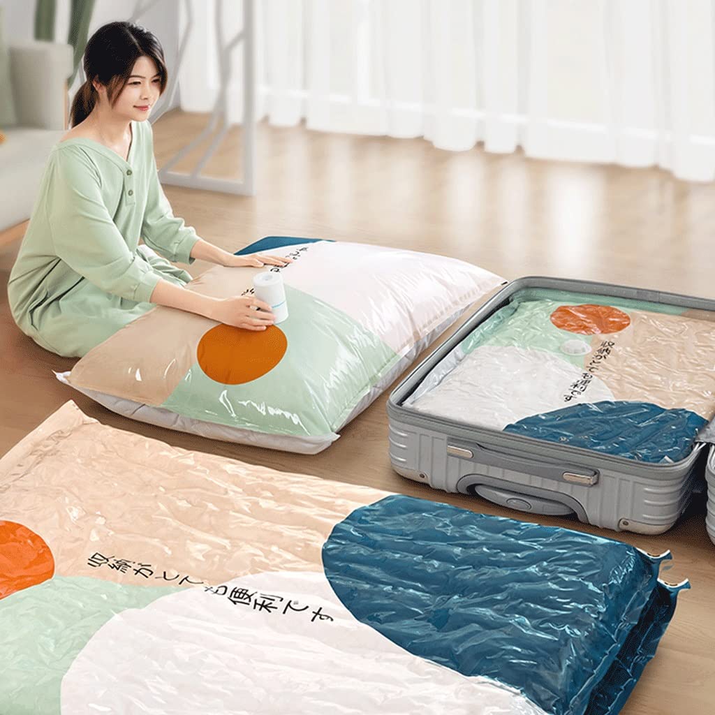 Vakuum-Aufbewahrungsbeutel Vakuum-Kompressionsbeutel 80 % mehr Stauraum Perfekt für die Aufbewahrung auf Reisen/zu Hause Platzsparende Beutel zur Aufbewahrung mit Handpumpe Kompressionsbeutel für