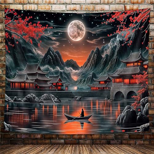 Tapisserie d'anime japonais esthétique en tissu pour salon moderne