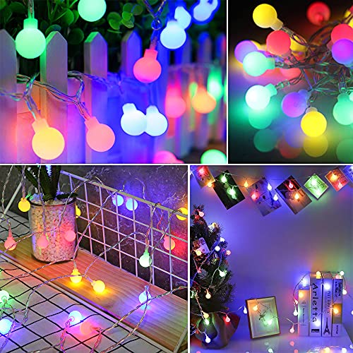 Mobxpar Lichtketting met bol, 6 m, 40 leds, kerstverlichting, voor binnen en buiten, ideale decoratie voor feest, tuin, balkon, kinderkamer, bruiloft, enz. (meerkleurig) - Image 8