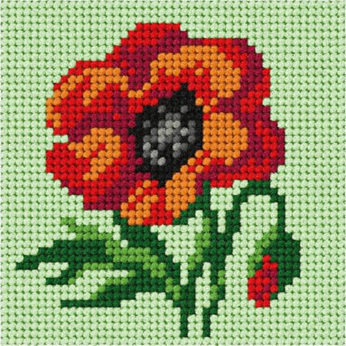 Orchidea Kit de broderie : Ma première broderie : Mini : coquelicot
