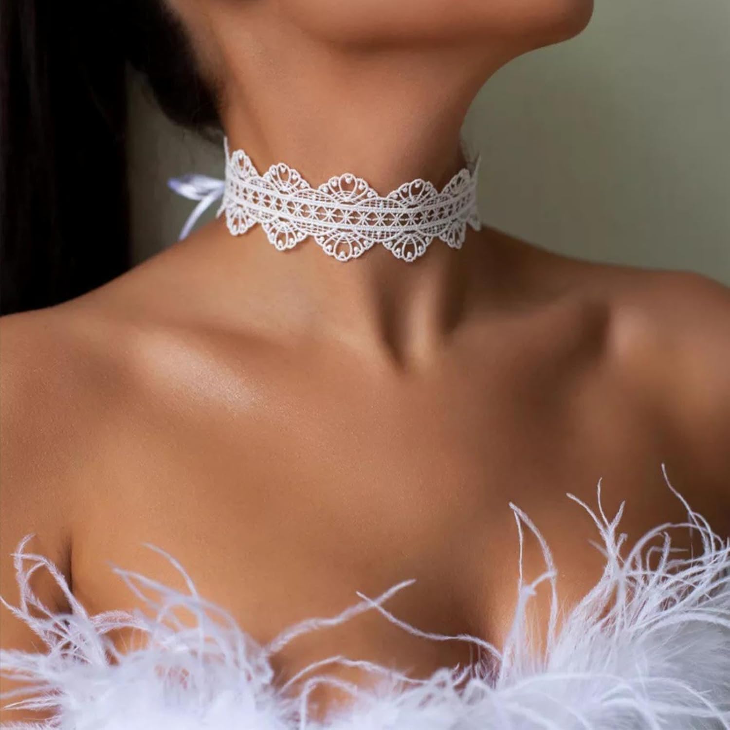 Vintage Black Lace Choker Necklace Victorian Collar Necklace Wide Lace Necklaces Gothic Choker Necklaces Jewelry for Women - Image 2