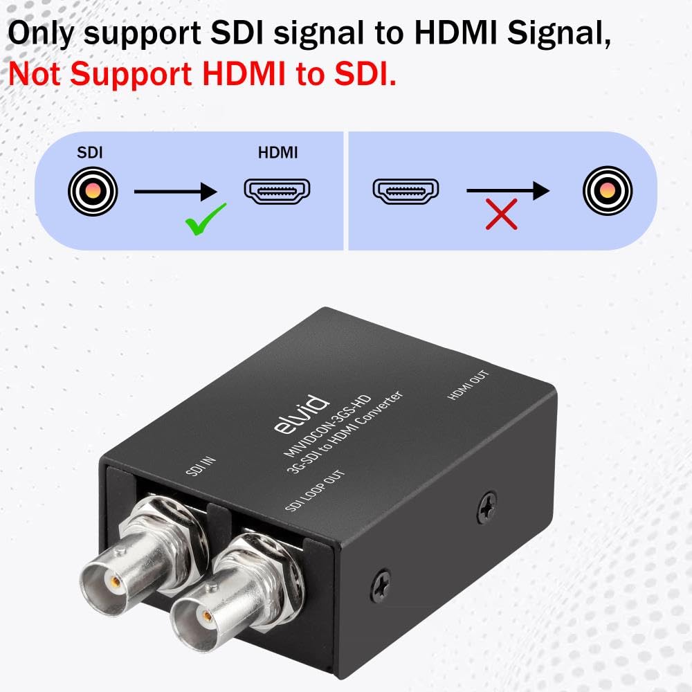 Amazon.com: ELVID SDI to HDMI Converter – 3G/ HD-SDI to HDMI