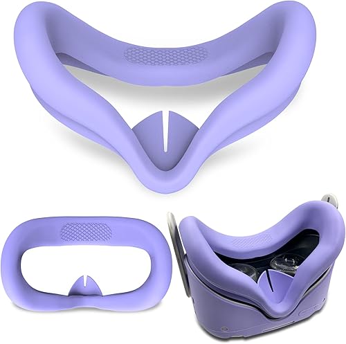 Miniatura 5 de JYMEGOVR for Oculus Quest 2 Controller Silicone Cover Protective Case Set Accessories for Meta VR Multi Colors Soft Shell Skin Purple