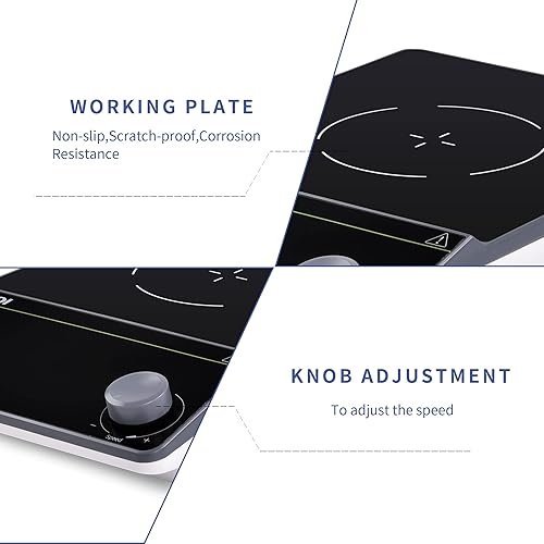 Miniatura 4 de Agitador magnético de 5.9 pulgadas con barra de agitación 200-1600 rpm, capacidad máxima de agitación de 169.1 fl oz, placa de agitación magnética,