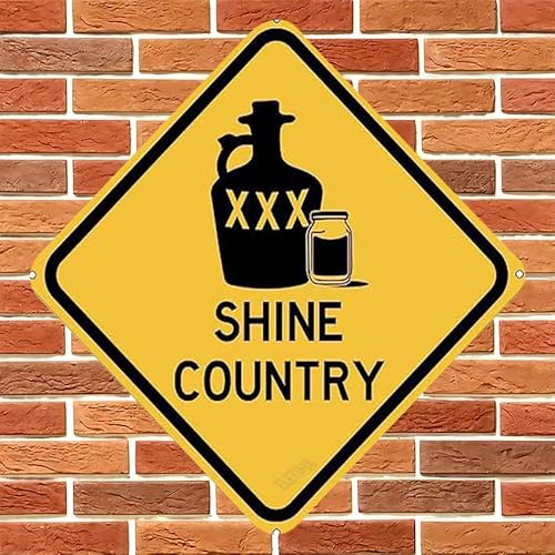 ストリートサイン ウォールアート 飾り板 スタジオシャイン カントリーサイン 庭の装飾サイン 屋外&屋内 アルミニウムメタルブリキ看板 8 x 8インチのサムネイル