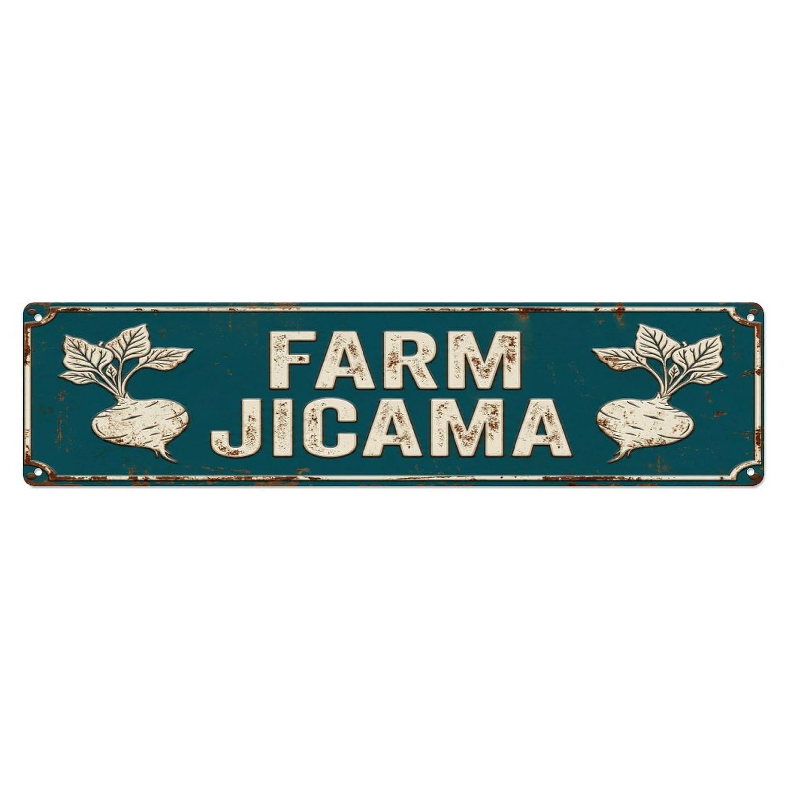 FARM JICAMA Vintage Root Rustic Farmhouse Metal Tin Sign