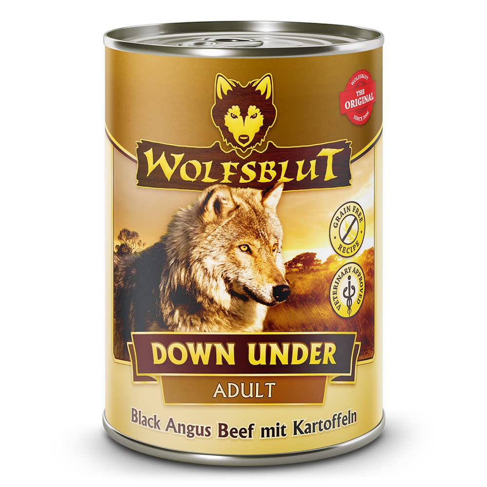 Wolfsblut - Down Under - 6 x 395 g - Black Angus Beef - Nassfutter - Hundefutter - Getreidefrei