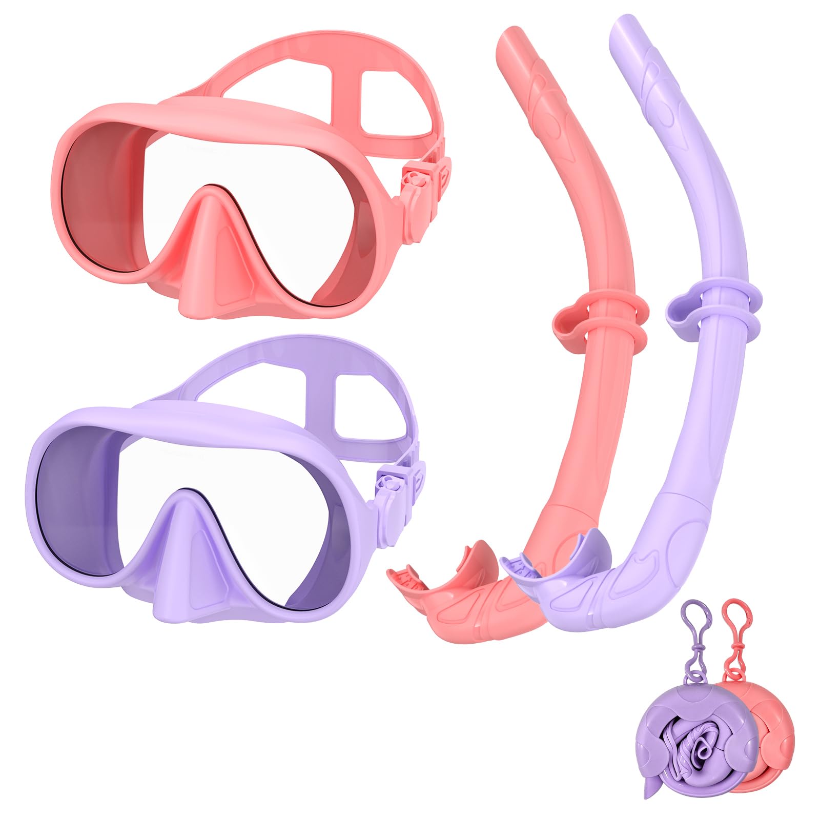 Attrezzatura da snorkeling per adulti, set da snorkeling per adulti, maschera subacquea, vista panoramica, anti-perdite, anti-appannamento, occhialini da nuoto in vetro temperato, panoramica, ampia