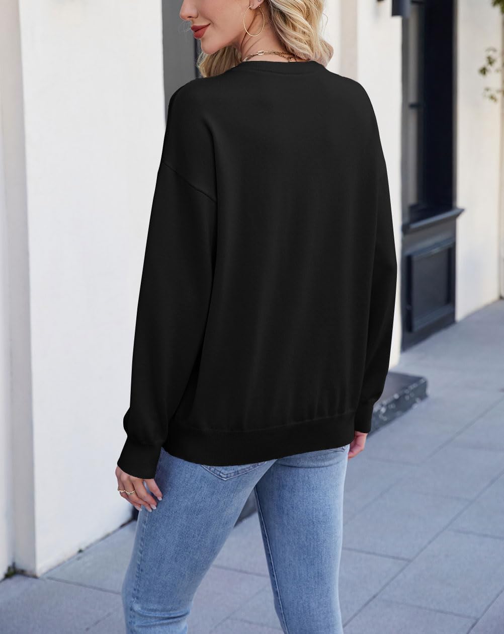 Lacozy Womens Sweater Crewneck USA Graphic Long Sleeve Tops Lightweight American Flag Sweatshirt 4th of July Outfits