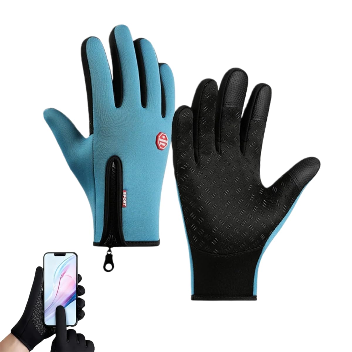 Velura Winter Gloves, Thermal Touch Screen Windproof Glove, Ultimate Waterproof & Windproof Thermal Gloves — view 7