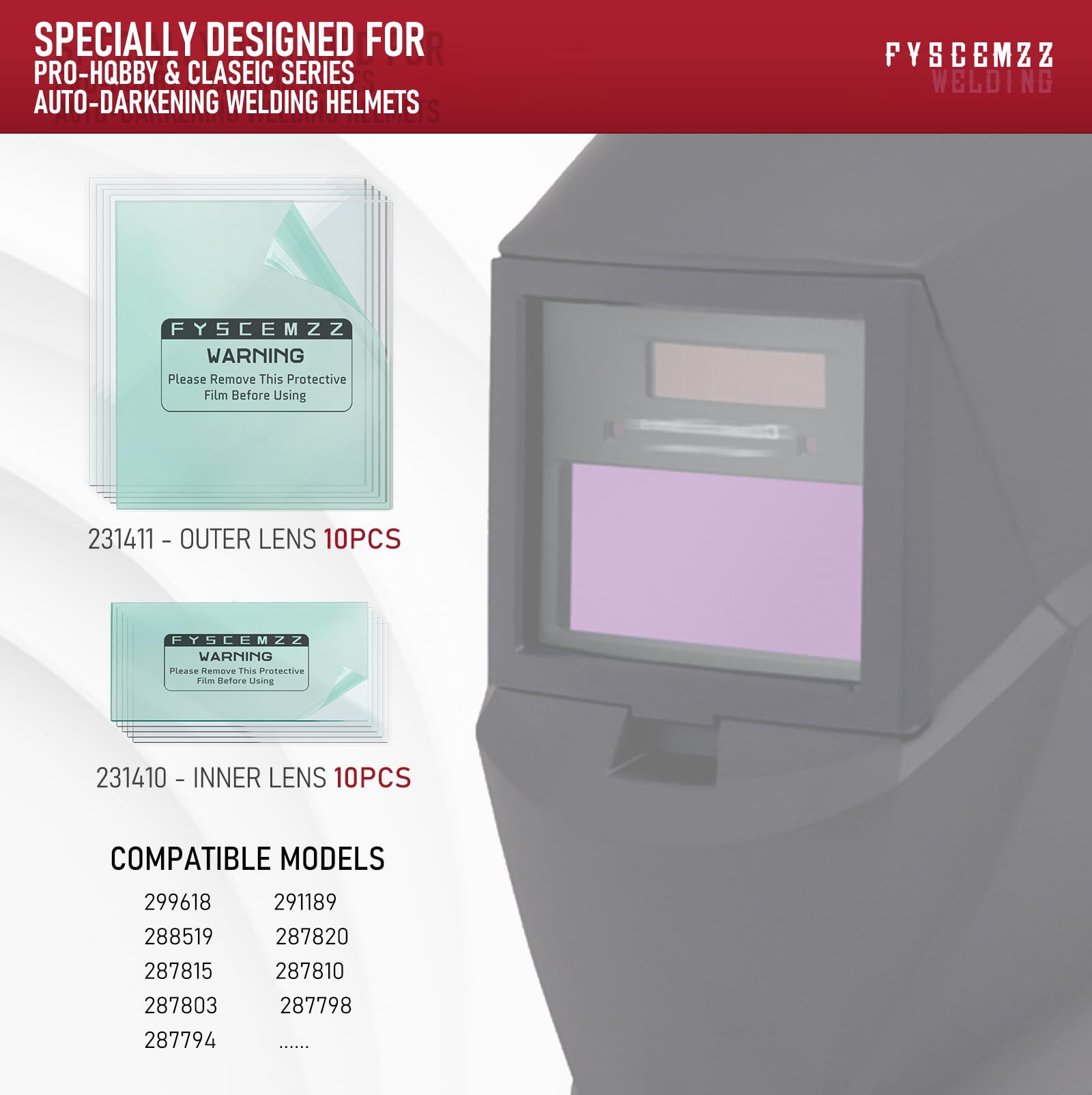 20 piezas – 231411 231410 kit de lentes de cubierta transparente interior exterior