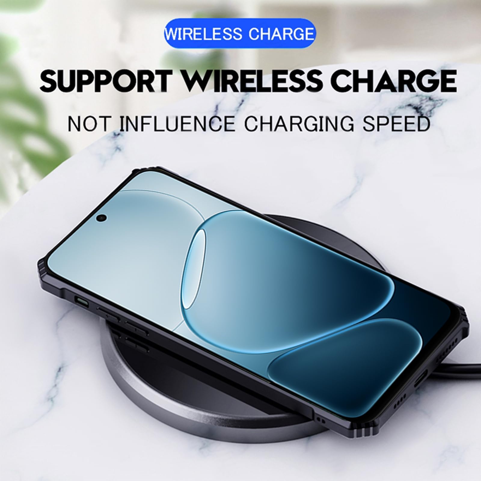 SEAHAI Magnetische Siliconen Hoes Voor Oppo A6X, A6 5G/4G En A6K – Ultradun, Mat Zwart, Schokbestendig En Draadloos Opladen-compatibel