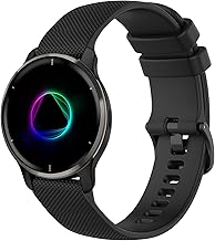 Issinlky Strap for Garmin Venu 2 Plus, 20 mm Soft Silicone Strap for Garmin Venu Sq/Sq Music/Venu Sq 2/Sq 2 Music/Vivoactive 3/3 Music/Vivoactive 5/Garmin Venu/Vivomove HR/Forerunner 55 245 645