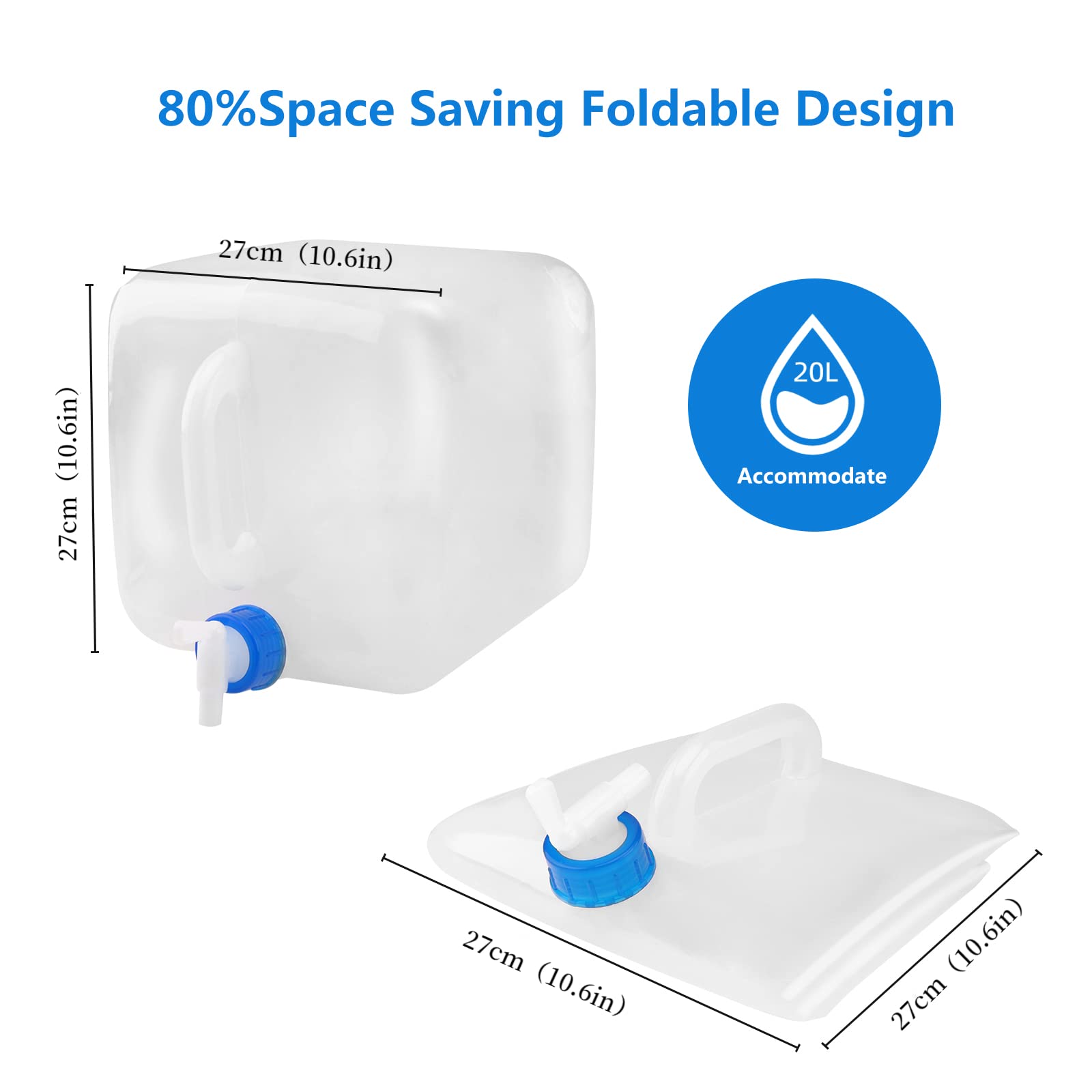 Colapz Serbatoio Acqua Capeggio 2 In 1 8 Litri – Secchio Pieghevole - Foto 7