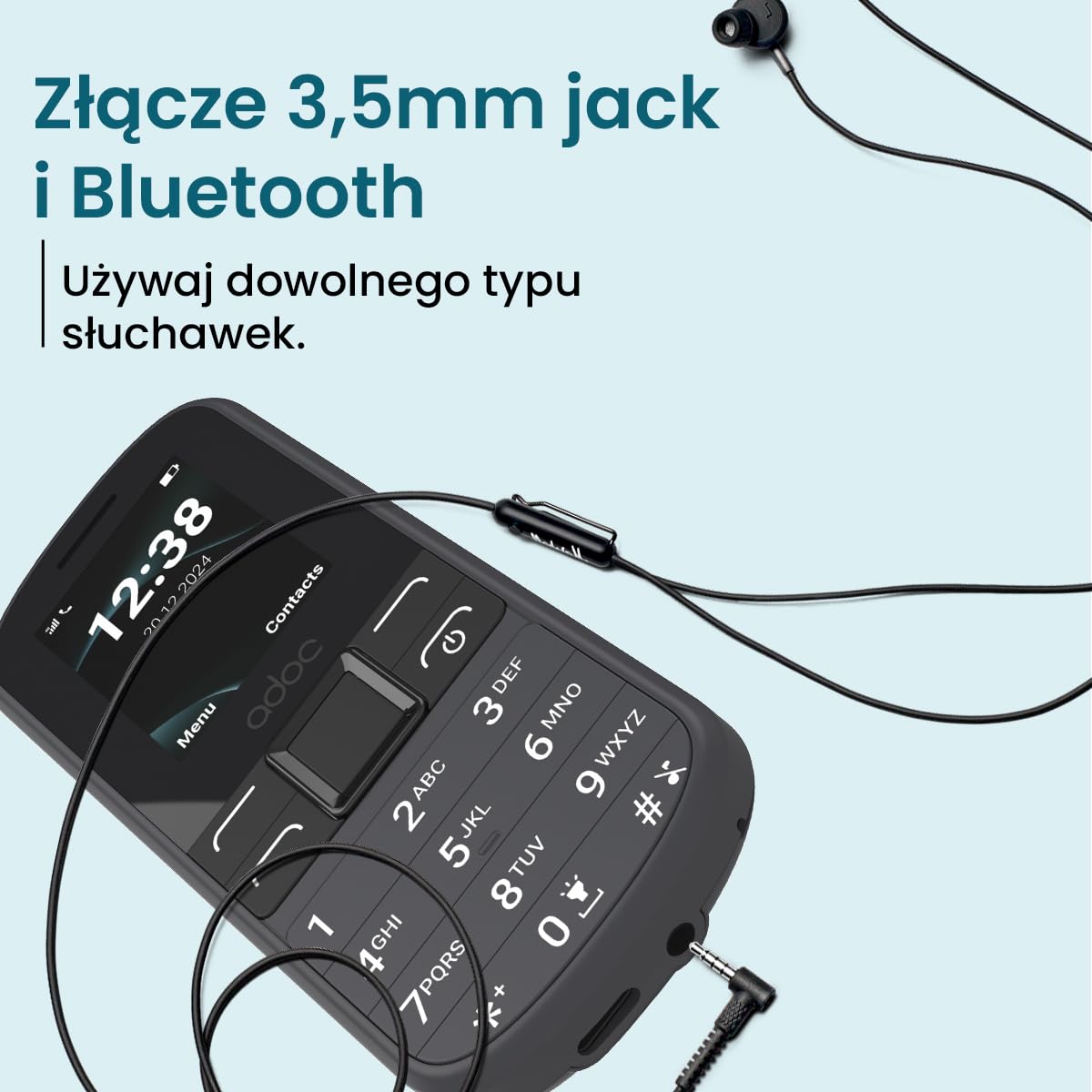 ADOC S4 Starszy Telefon komórkowy 4G z dużą klawiaturą