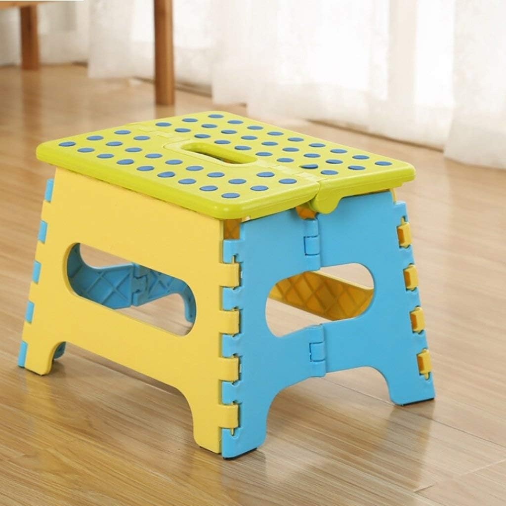 QLJBFU Taburete Plegable de plástico Grueso para el hogar Taburete de Pesca portátil al Aire Libre Taburete de baño Banco de Ducha Banco de Zapatos 3 Colores (Color: C, Tamaño: Dos)