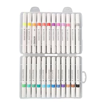 水性ペンセット　デュアルチップ　マーカーペン　2in1 ブラシチップ　カラフル Amazon.co.jp: Bicジャパン ビック 水性ペン 2in1 Intensity