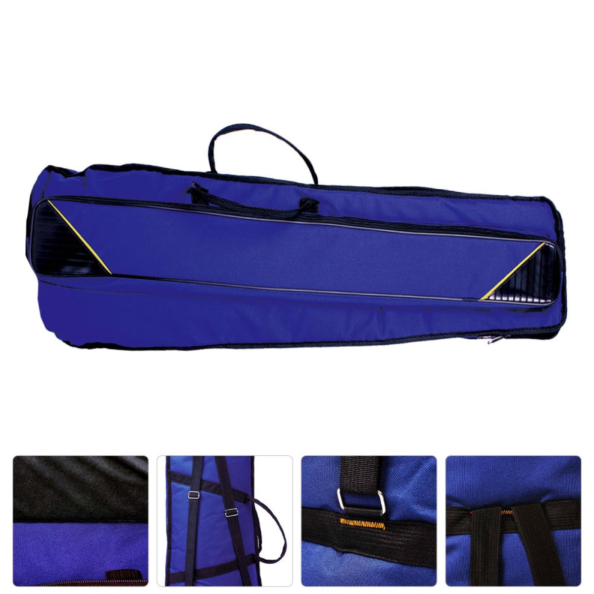NOLITOY Borsa per Trombone Oxford Spesso Blu, Grande Capacità, Custodia Imbottita per Strumento Musicale