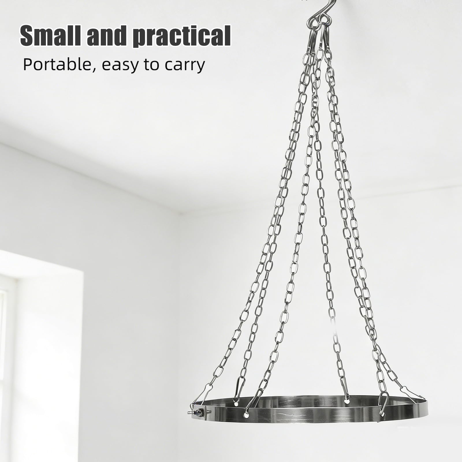 Kit de Suspension pour Rideaux de Plafond (6 Panneaux) - Support de Suspension à Boucle pour Rideaux de Plafond, Anneau de de 30 cm (12 Pouces) pour décorations de de fenêtre de Mariage