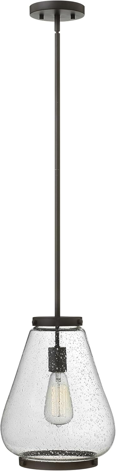 Hinkley 3684OZ Restoration One Light Pendant from Finley collection in Bronze/Darkfinish,