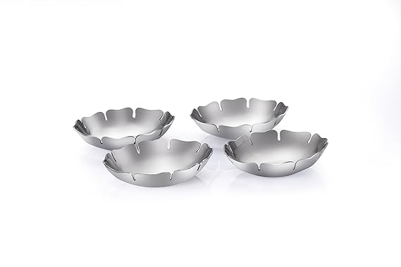 Sanjeev Kapoor Stainless Steel Snack Bowl Set, 300ml, 4-Pieces, Silver