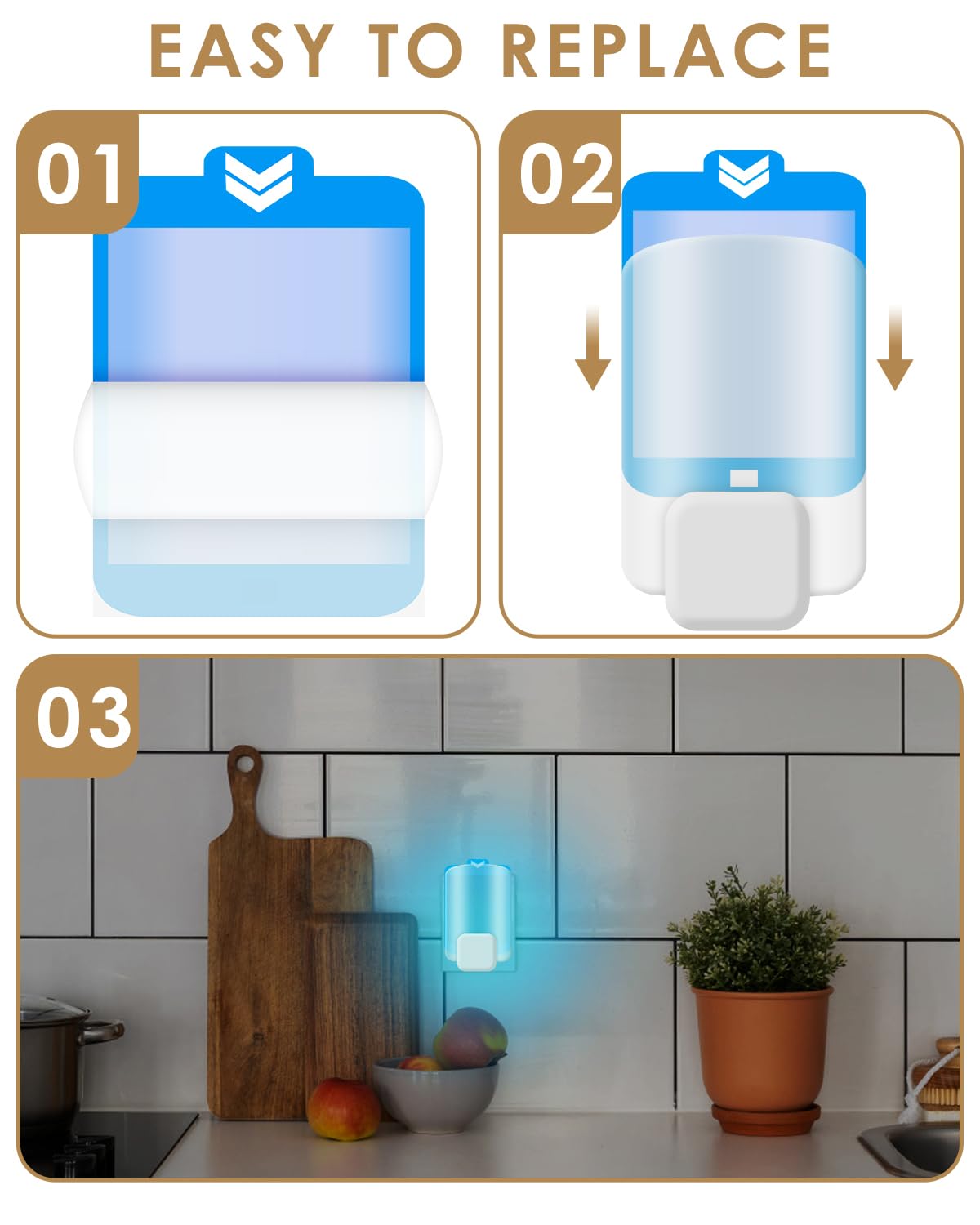 Lot de 32 cartouches de rechange compatibles avec appareil Raid Essentials Plug-in - Cartes à colle de rechange compatibles avec les appareils Raid Indoor Blue Light