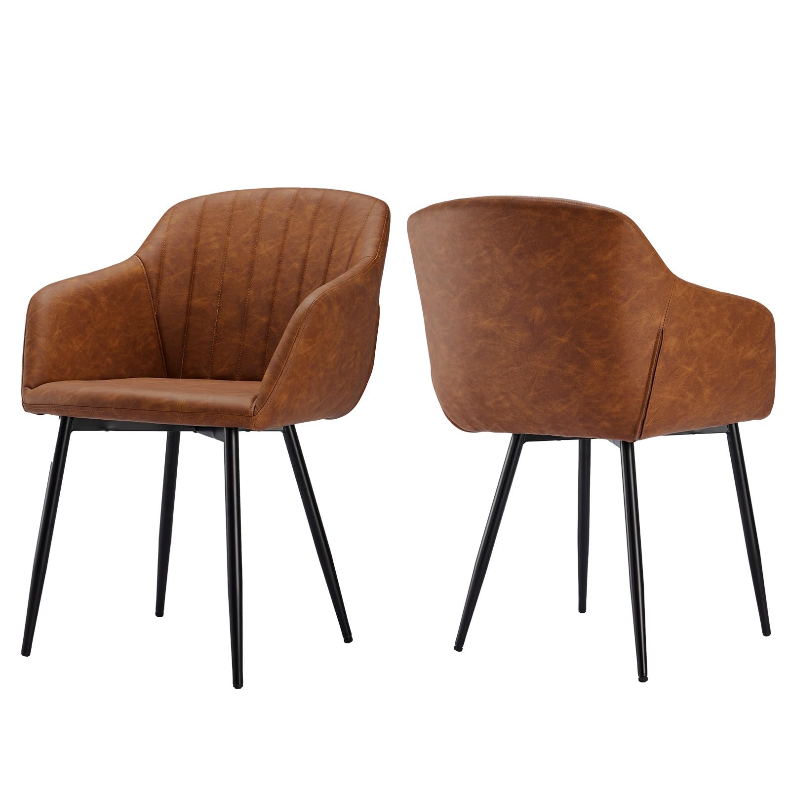 Lot De 2 Chaises Bolero GH444 - Similicuir Crème - Assemblées - Hauteur Siège 51cm