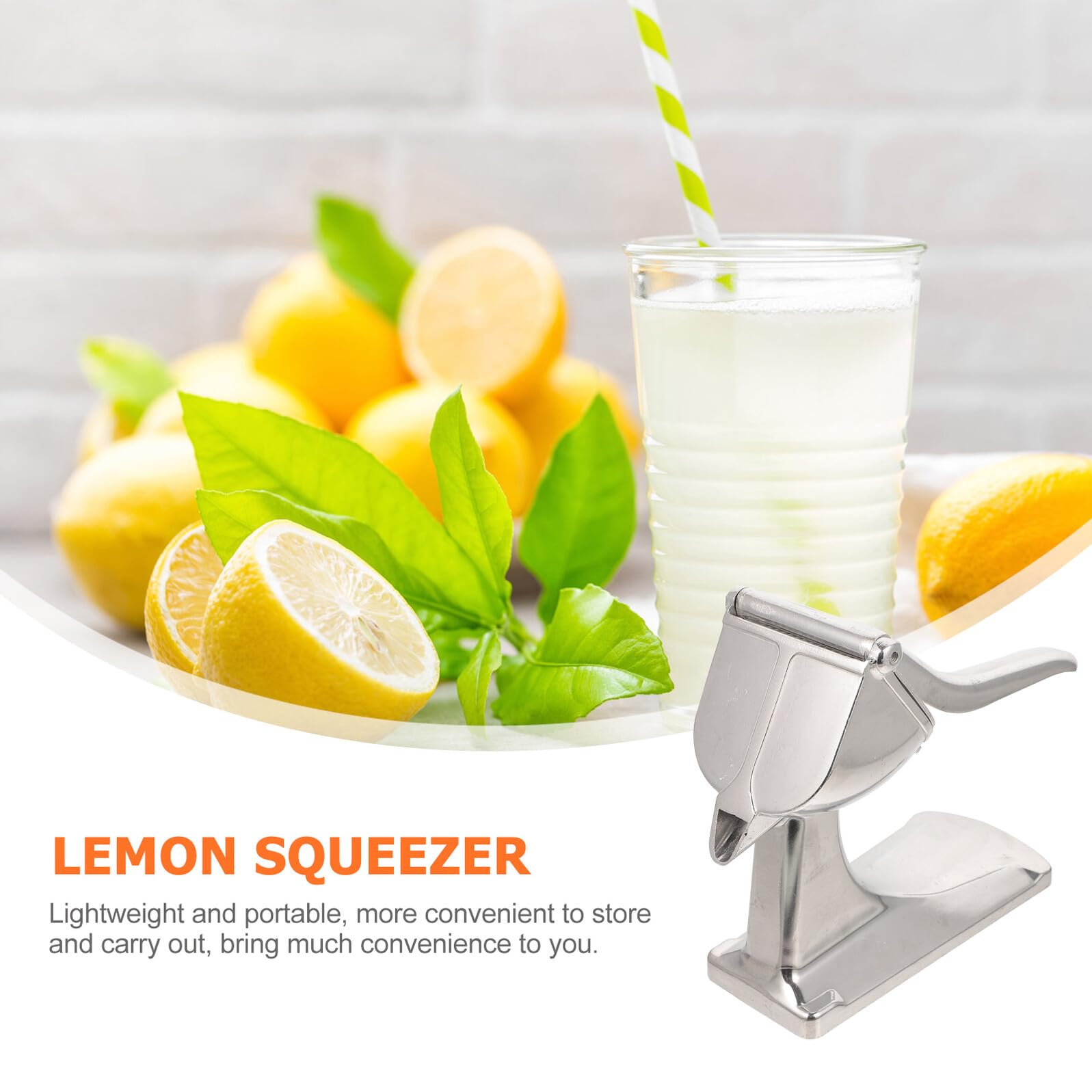 TOYANDONA Exprimidor Jugos Frutas de Aleación Manual Aluminio de Fácil Frescos y Saludables Diseño Compacto de Almacenar para Uso Doméstico