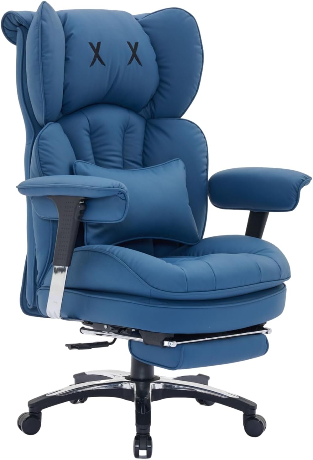Efomao Big and Tall Office Chair with Footrest – High Back Computer Chair with Adjustable Armrests，Executive Office Chair with Wide Seat, Modern Desk Chair for Home Office, Gaming, or Study, Blue - Image 7
