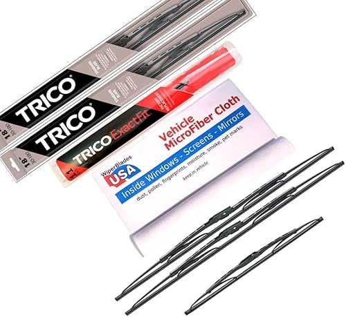 Miniatura 5 de Limpiaparabrisas para Mazda CX-3 2018 con limpiaparabrisas traseros Trico Steel Set de 3 unidades con paño interior de microfibra