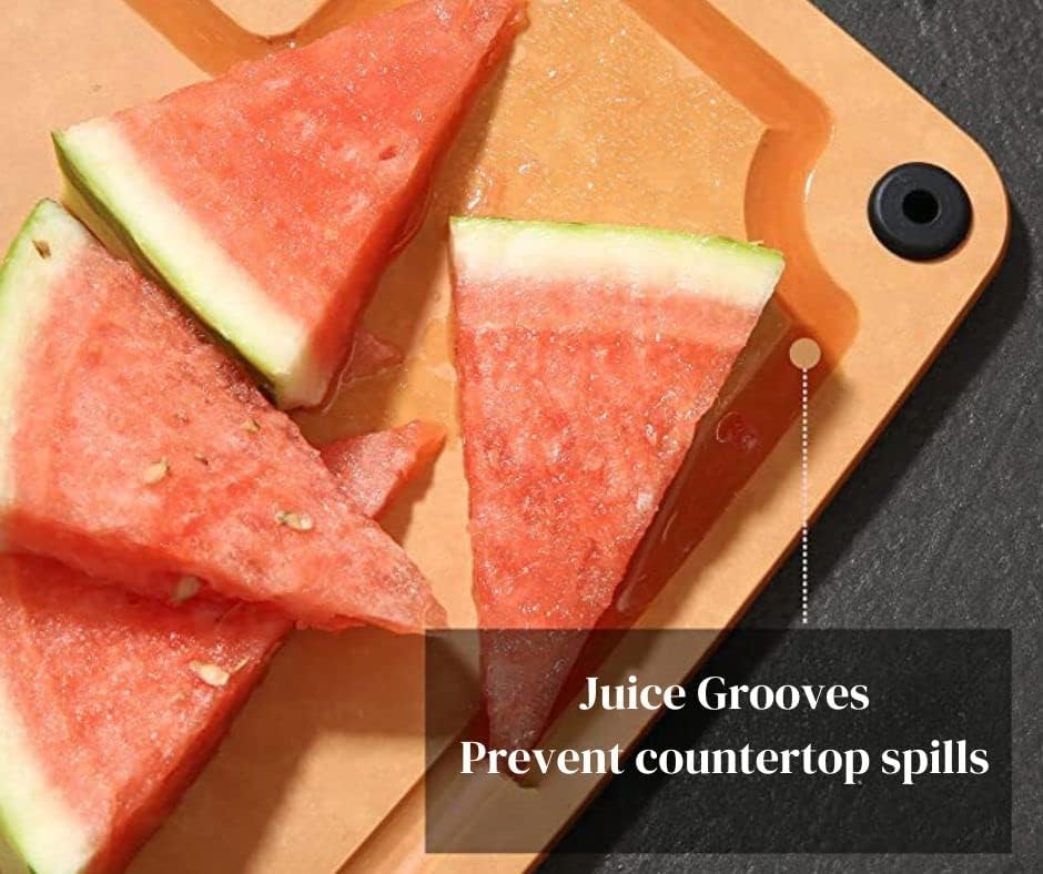 Miniatura 6 de Tabla de cortar reversible ecológica compuesta mediana y grande con asas, mamá