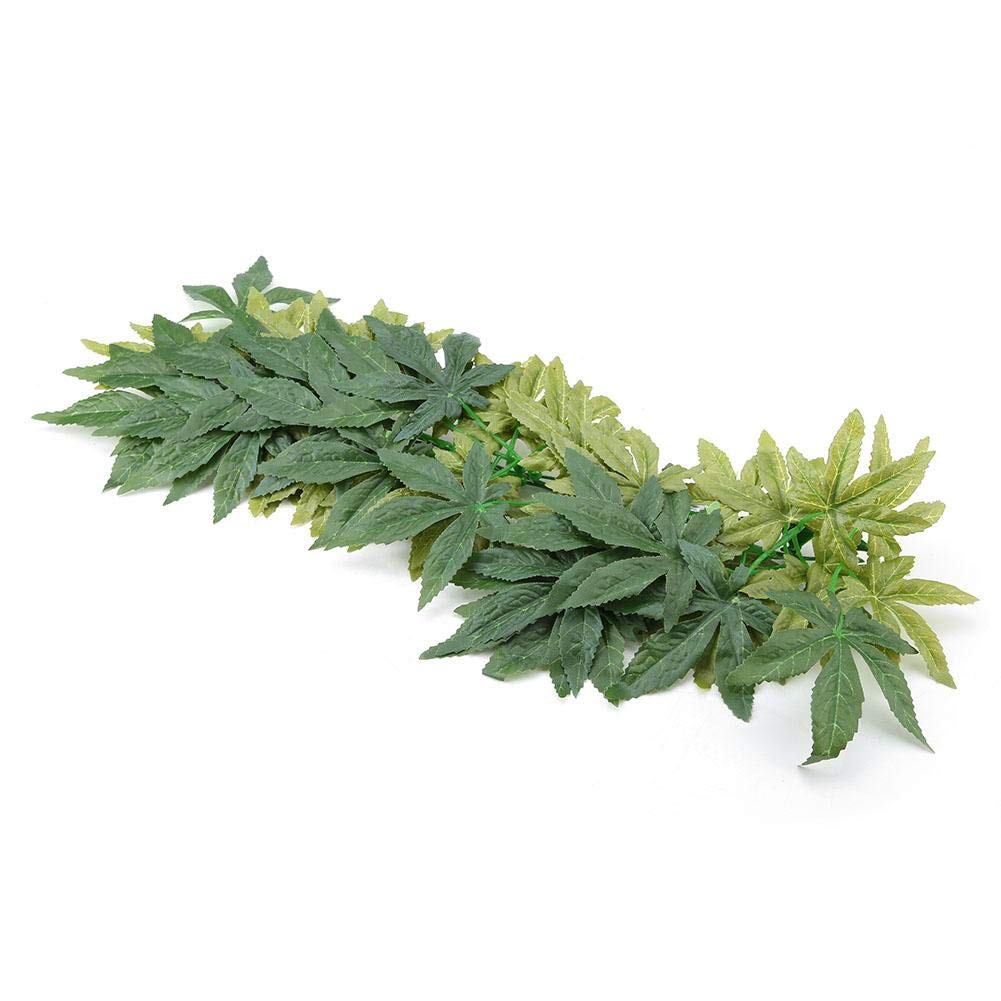 Plantes artificielles Herbe verte en plastique avec ventouse pour aquarium Reptile Terrarium Habitat boîte Ornements Extérieur De La Maison Jardin Décor (50cm)