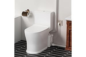 500W Saniflow Dual Flush Toilet System with Macerating Pump for Compact Bathroom Upflush