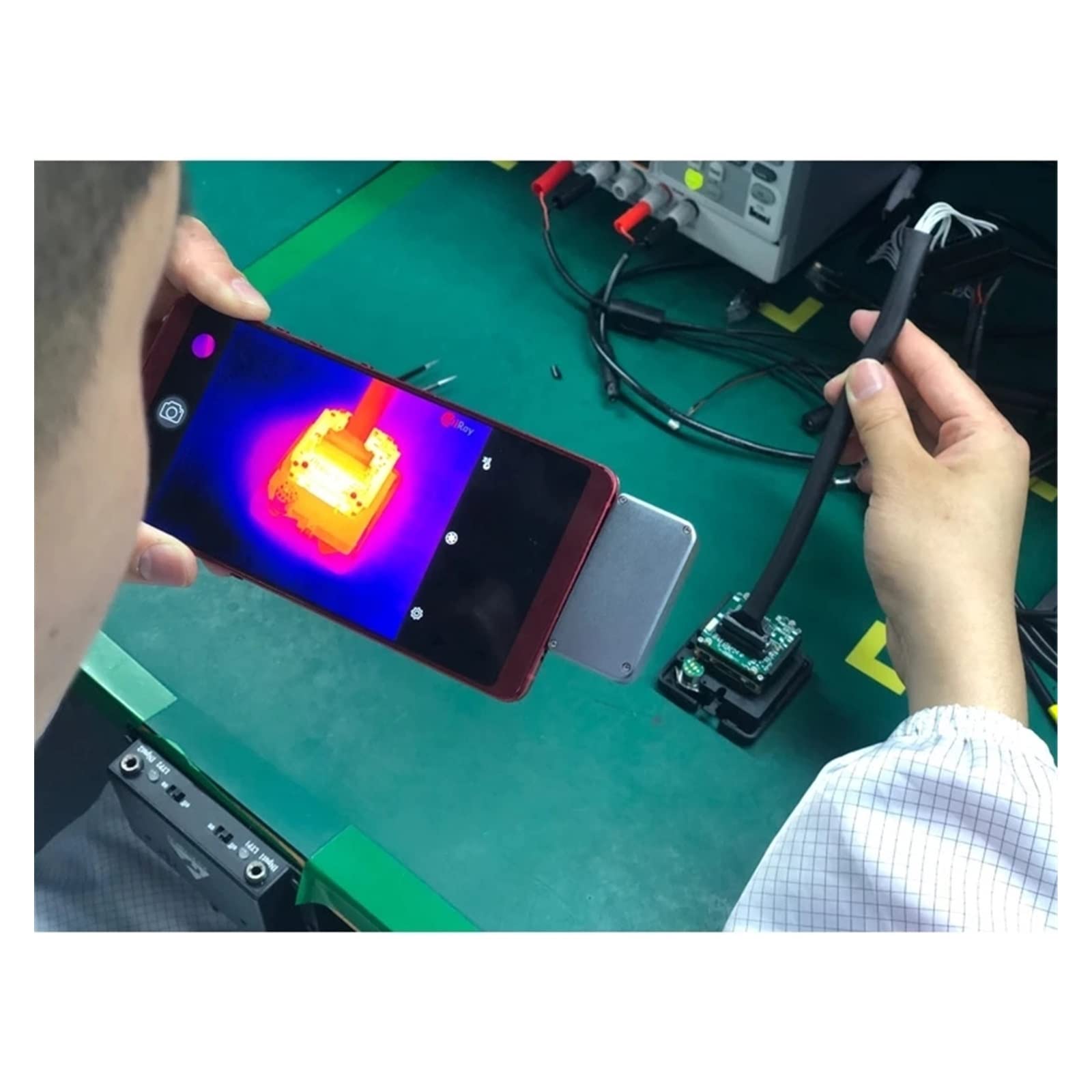 Kamery termowizyjne, Kamera termowizyjna do telefonu komórkowego Rozdzielczość 384 * 288 Kamera na podczerwień do wykrywania obwodów przemysłowych PCB Narzędzia do rozwiązywania problemów