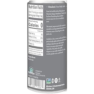 Natierra Himalania Himalayan Fine Pink Salt Shaker | Unrefined & Non-GMO | 6 Ounce