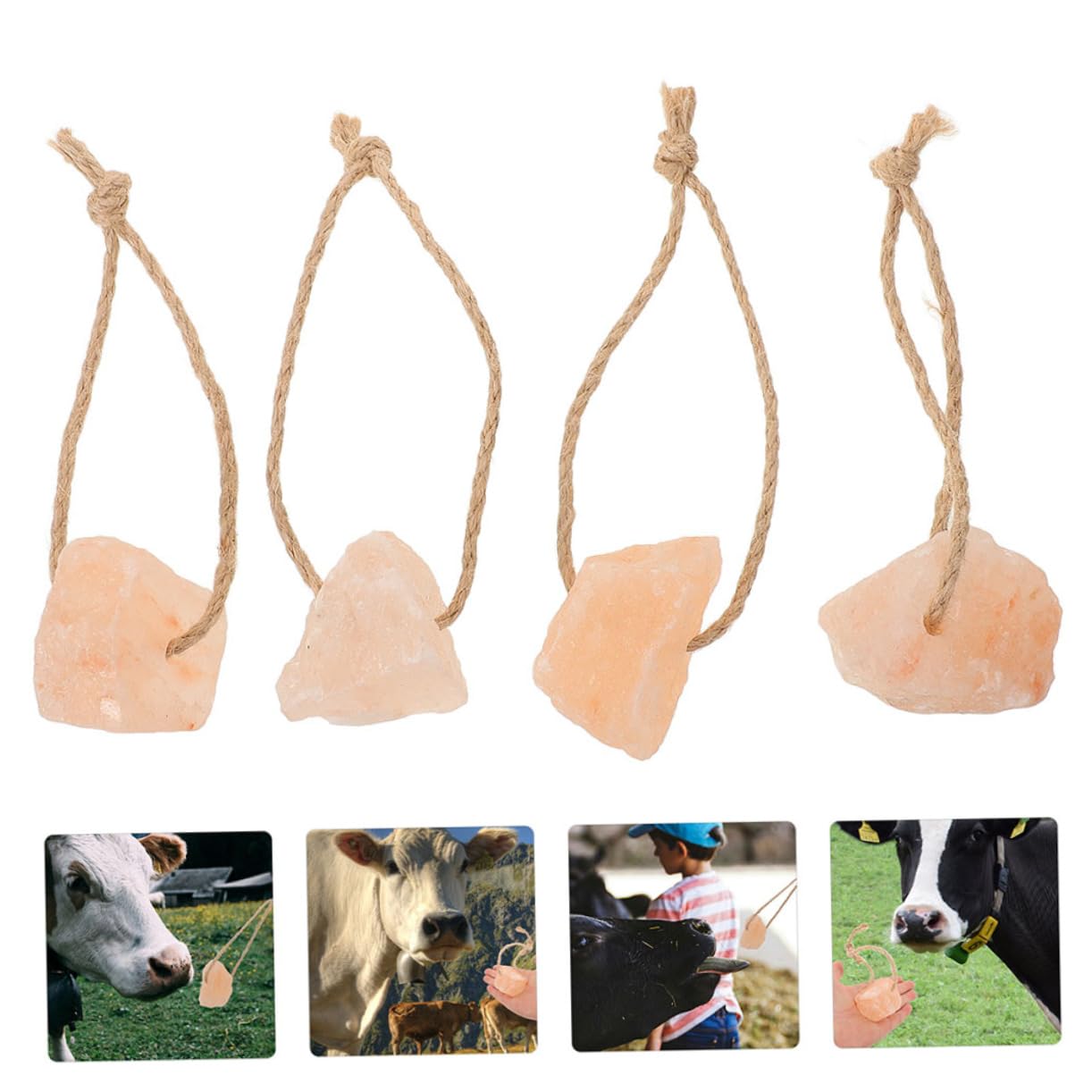 Lot De 3 Blocs Minéraux Solides Pour Chevaux Et Cerfs Jouet Pour Favoriser Une Croissance Saine 4 Pièces X 3