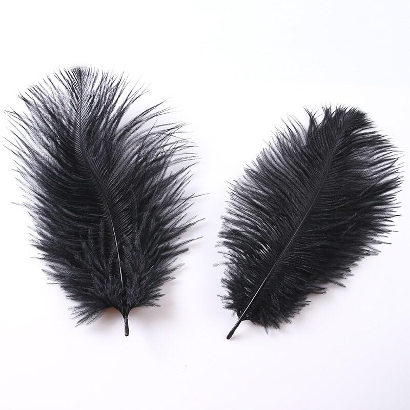 50 Piume Di Struzzo Naturali | Lunghezza 15-20cm | Nero | Per Decorazioni E Fai-Da-Te - Foto 12