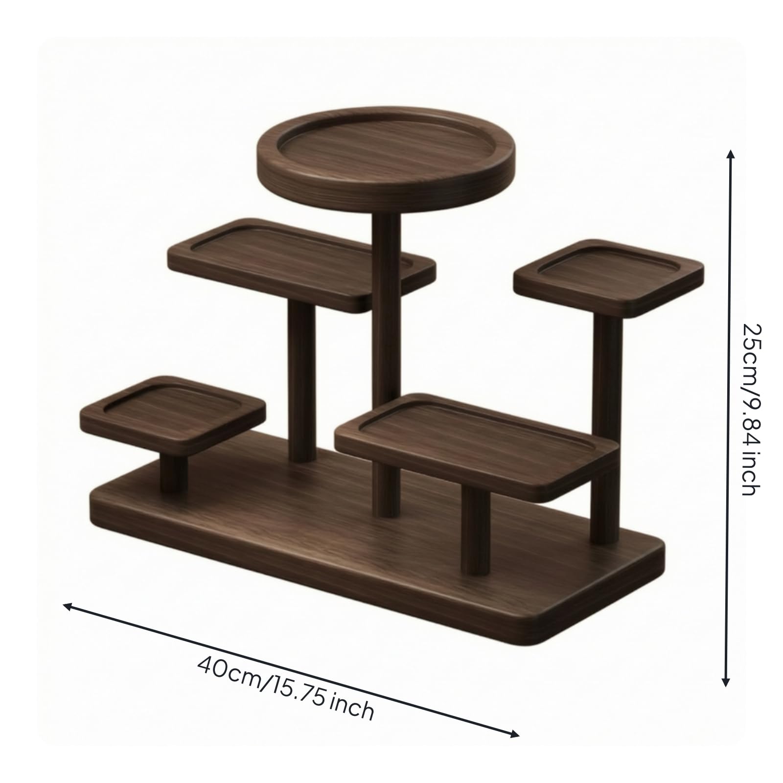 Colcolo En Expositor Escalonado para Mesa Elegan Organizador con Banjas Elevadas Morno Exhibición con Diseño Multinivel para Oficina, L
