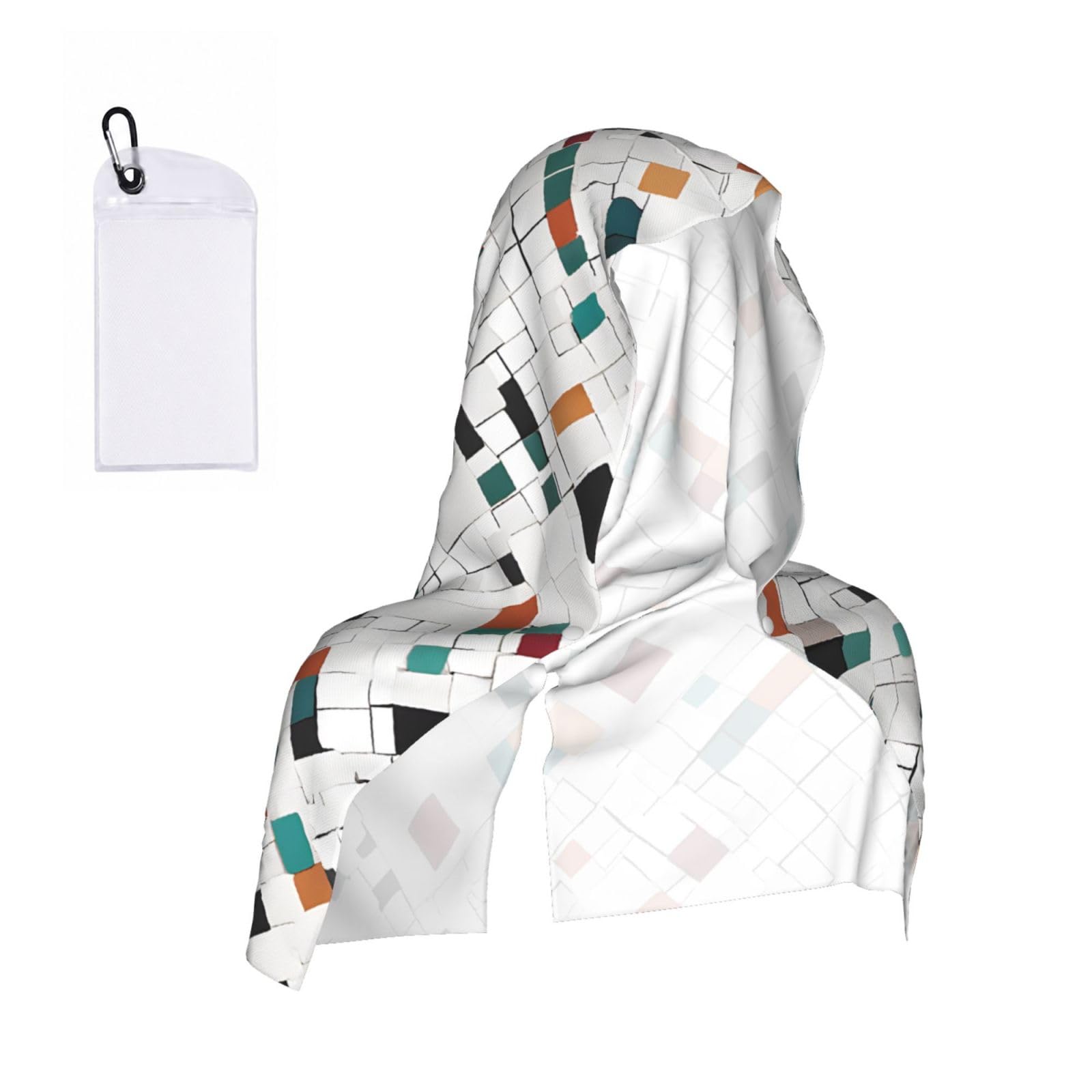 ESNAIUVCD Rose Gold Marble Design Background Print Multifunctional Cooling Hoodie Bandana Portable Sweat Absorbing Design For Beach Workouts Exercise Heat Relief Accessories