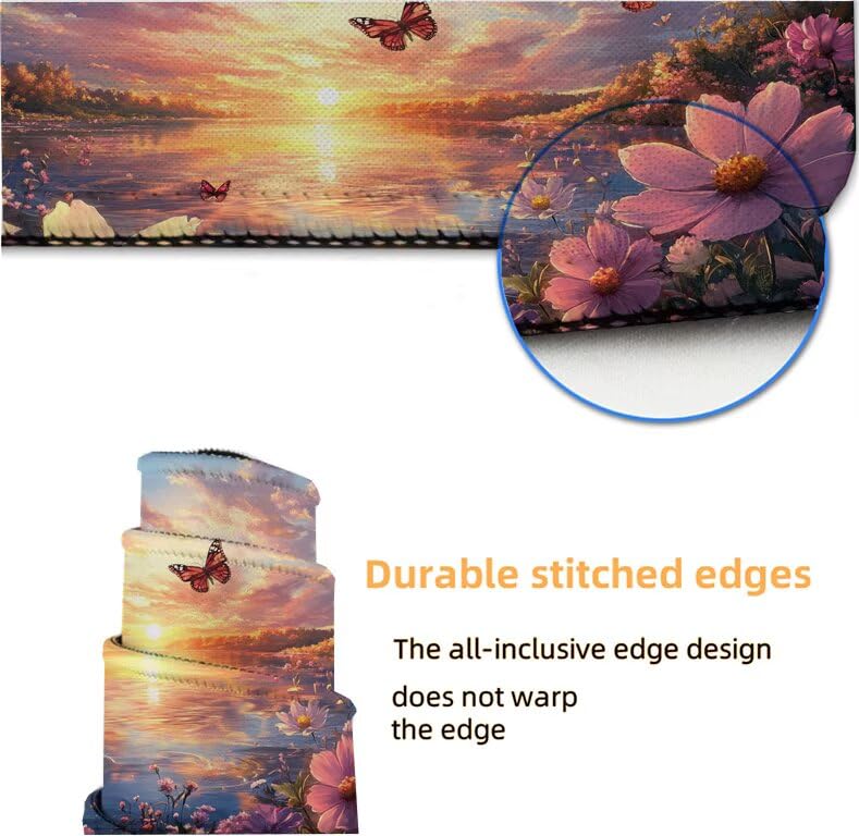 Tapis de souris grand format antidérapant avec sous-main imperméable - 6