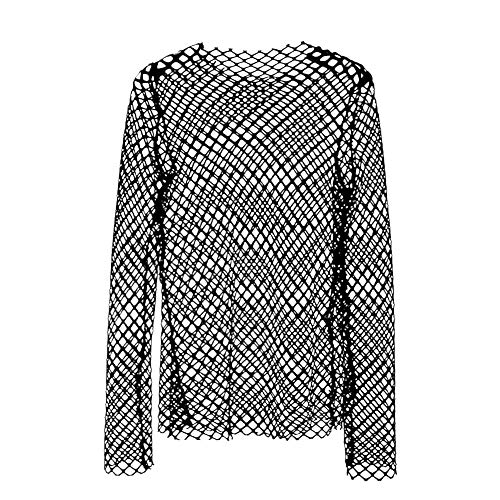 Efinny camiseta feminina de malha transparente cropped arrastão manga comprida blusa transparente fe