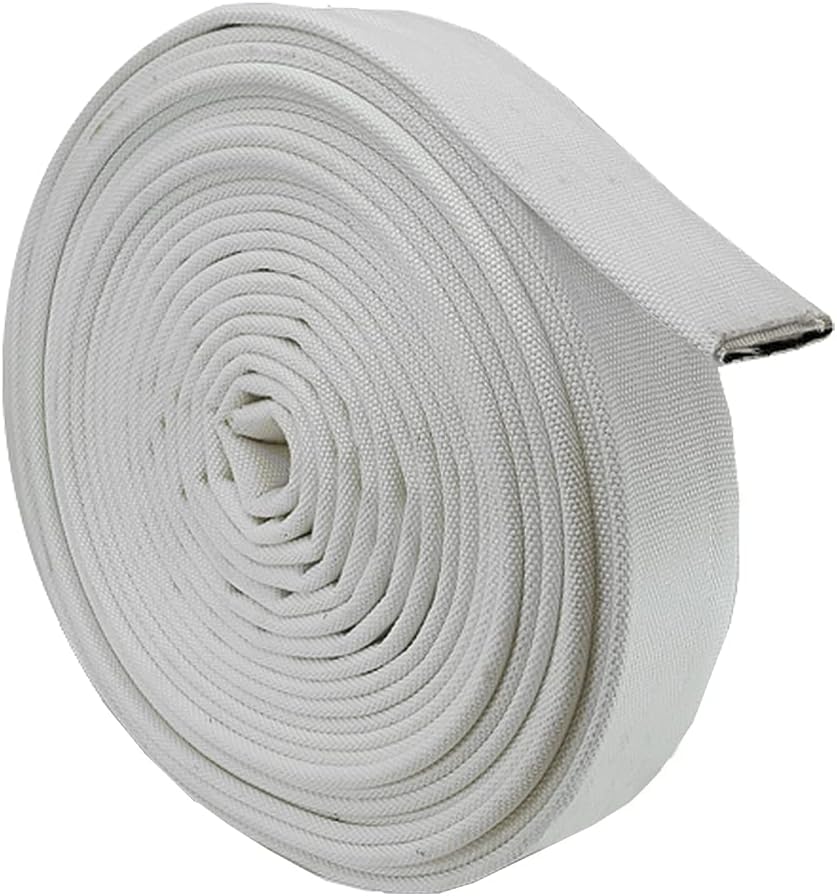 White 1 1/2" x 100' Single Jacket Uncoupled Fire Hose
