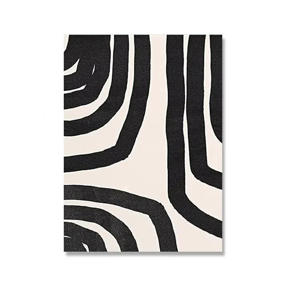 DFZEWKI Modern Abstract Wall Art Mid Century Geometric Black Arches Hd Canvas Print Poster Home Living Room Bedroom Decoration(40x60cm(16x24in)/No frame)
