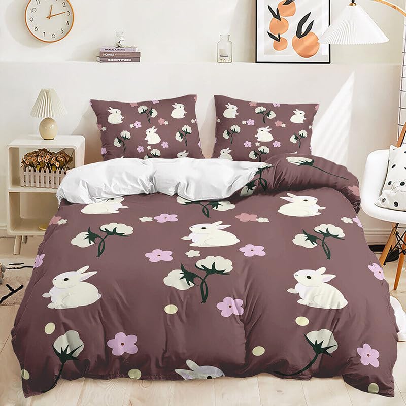 Housse de couette 220x240 lapin en chocolat pour transformer l'ambiance de votre chambre