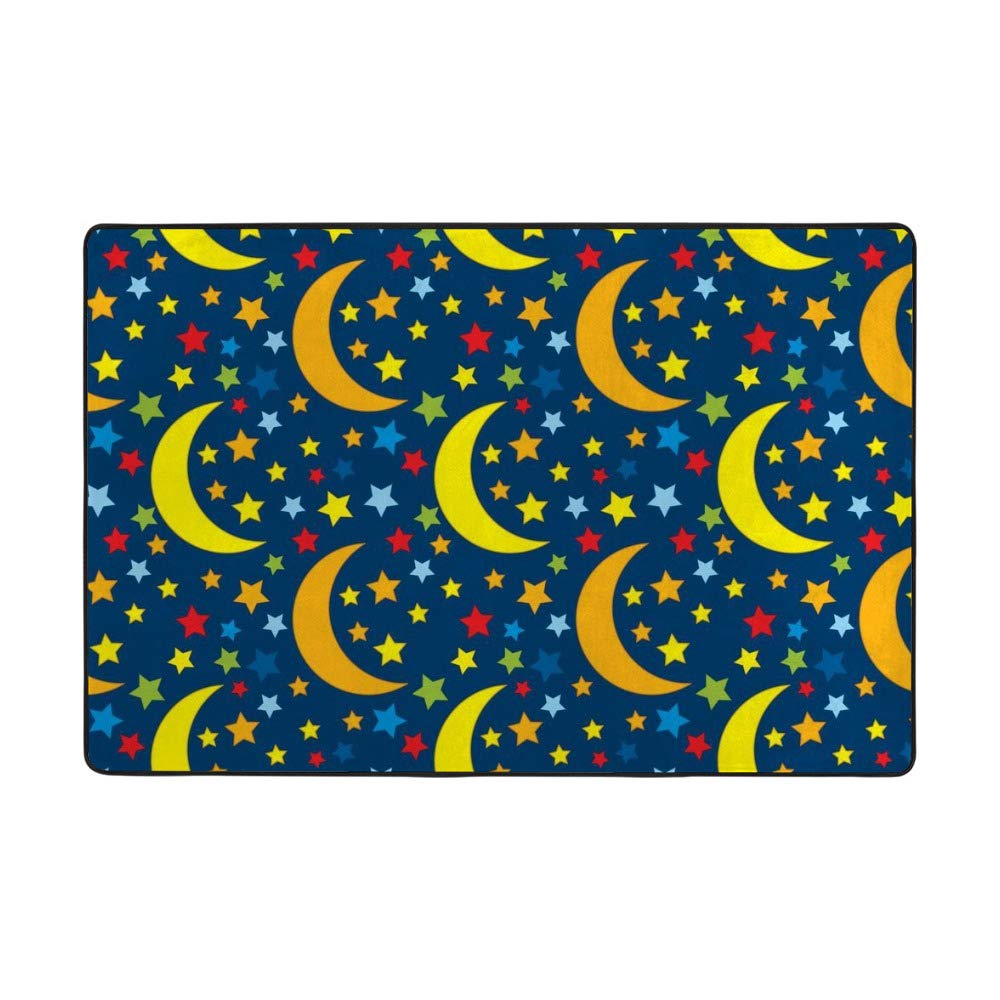 Tapis lune grand format en tissu polyester pour décoration salon moderne