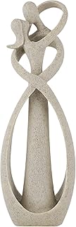 Ozzptuu Sandstone Resin Lover Hug Kiss Style Abstract Sculpture Statue Collectible Figurines Home Office Bookshelf Desktop Decor