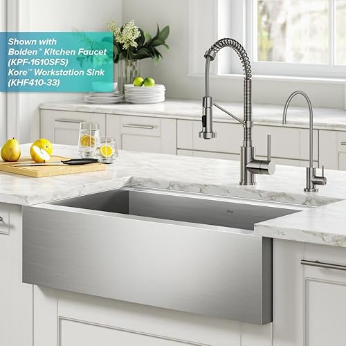 Miniatura 275 de KRAUS Oletto - Grifo de cocina y filtro de agua 2 en 1, monomando y extraíble, estilo comercial, para ósmosis inversa o sistema de filtración