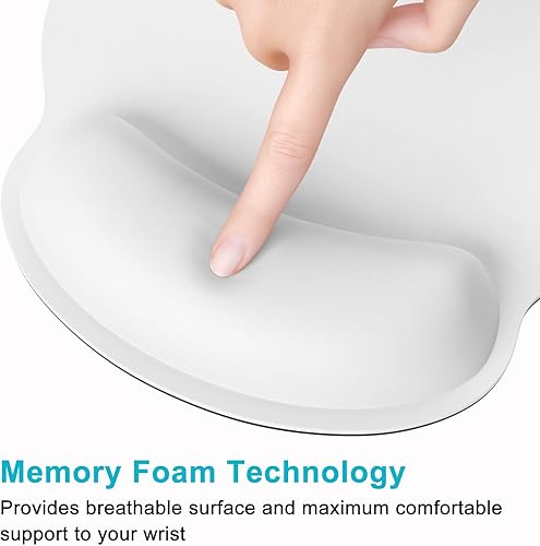 Miniatura 5 de Alfombrilla de mouse ergonómica con soporte para reposamuñecas, alfombrilla de mouse de espuma viscoelástica para mouse inalámbrico, alfombrilla de