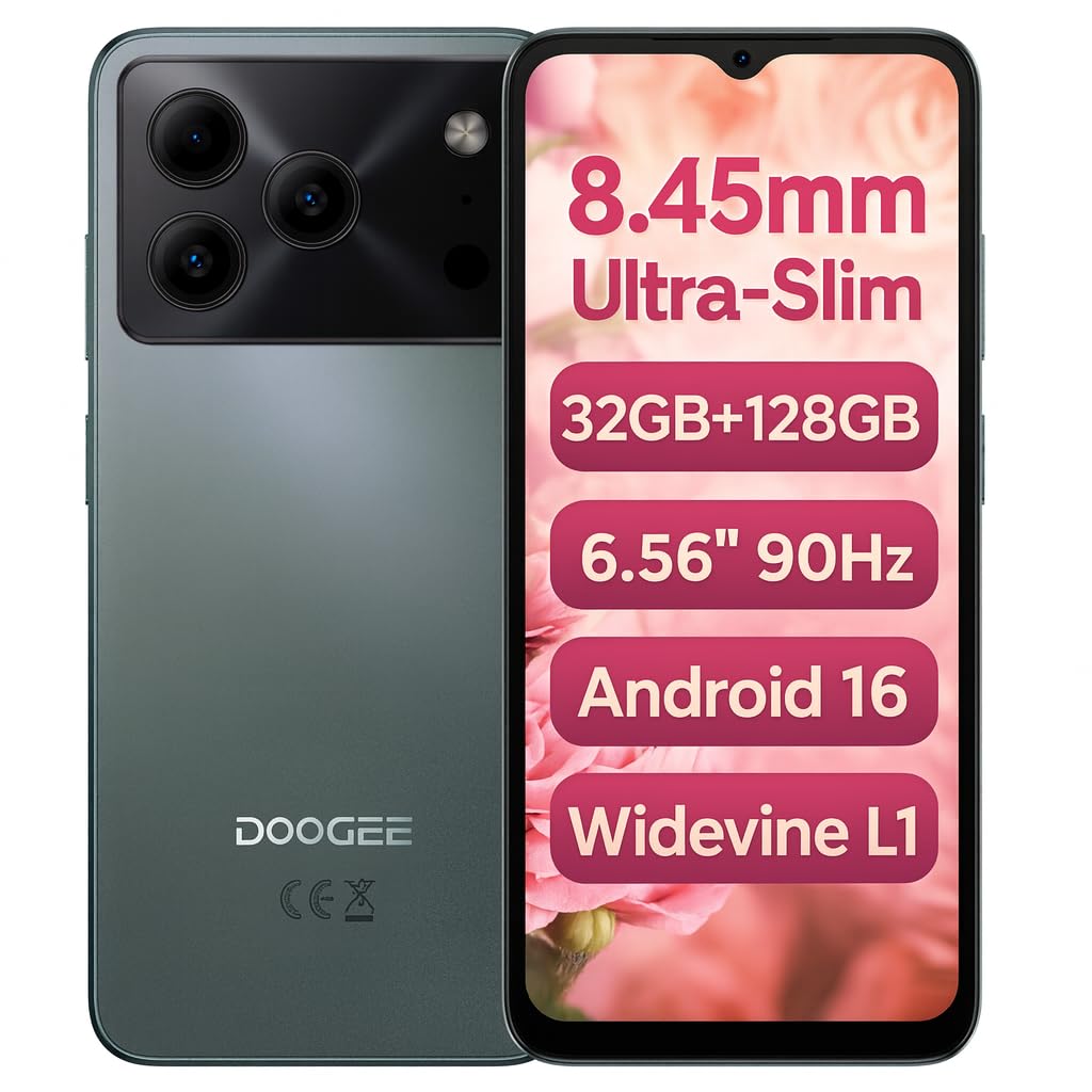 スマートフォン本体 DOOGEE Note 56 Pro 128GB/32GB DOOGEE NOTE 56 Pro Android 16 Mobile Phone Unlocked, Sleek&Elegant