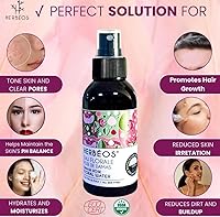 Vista 5 de Spray de agua de rosas orgánicas Tónico suave de rosas para la cara Bruma de agua de rosas pura para una piel brillante Hidratación nutritiva